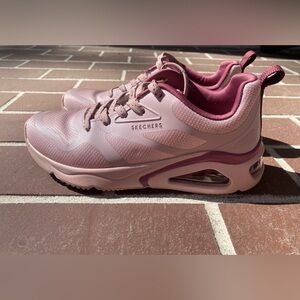Skechers Women's Pink Tres Air Uno Modern Aff Air, 6.5